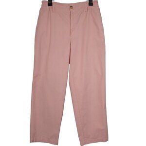 Sundance | Cotton Twill Pants Elastic Waist Light Pink | Size 10P